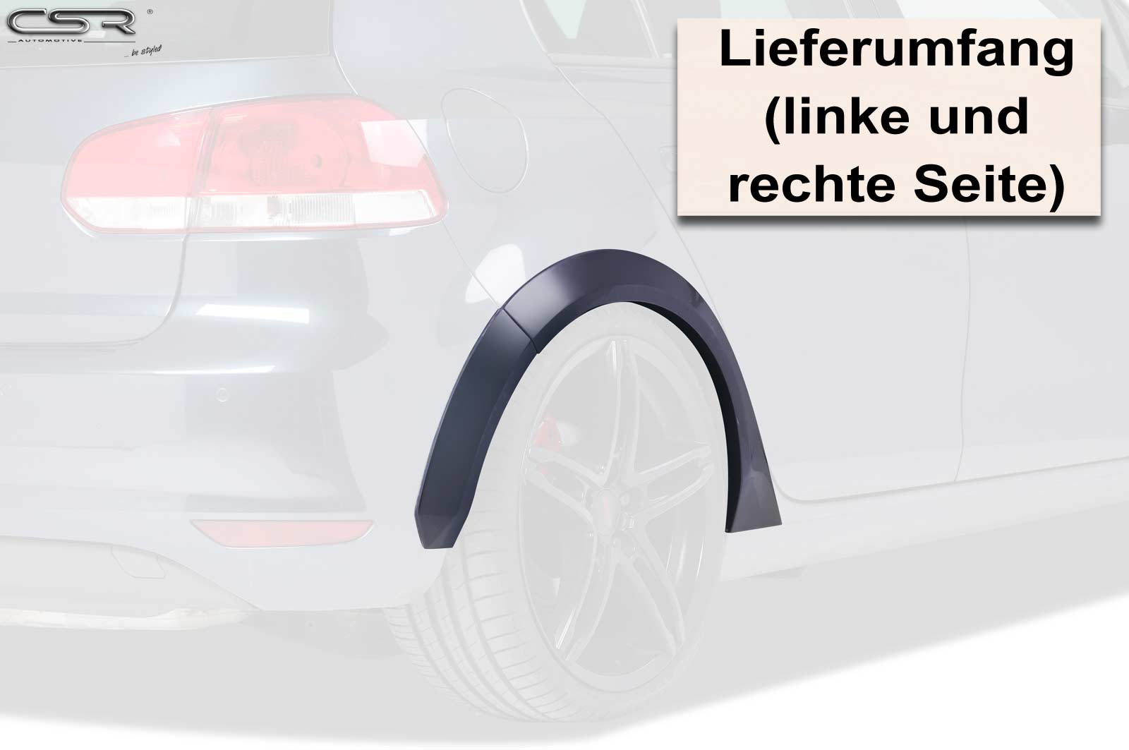 CSR Kotflügelverbreiterung hinten für VW Golf 6 VB016