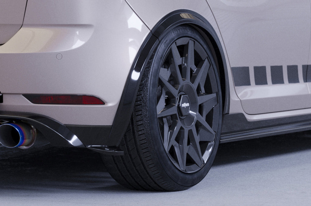CSR Kotflügelverbreiterung für VW Golf 7 (Typ AU) VB033-G Glossy schwarz Hochglanz (keine Lackierung erforderlich)