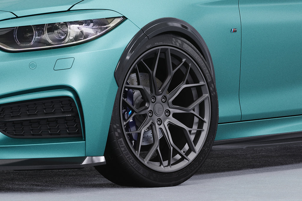 CSR Kotflügelverbreiterung für BMW 2er F22/F23 VB034-S Strukturiert schwarz matt (keine Lackierung erforderlich)