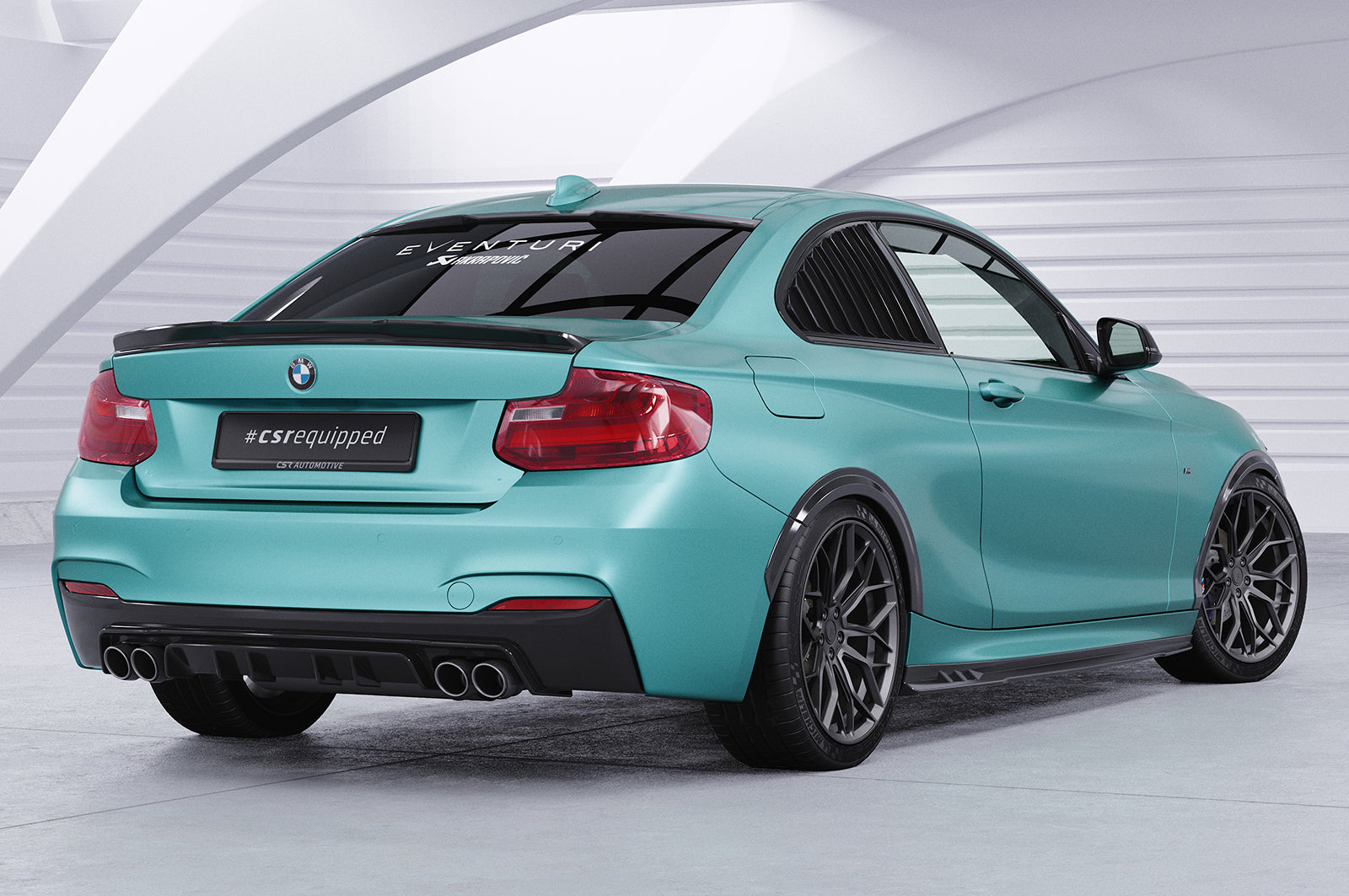 CSR Kotflügelverbreiterung für BMW 2er F22/F23 VB034-G Glossy schwarz Hochglanz (keine Lackierung erforderlich)