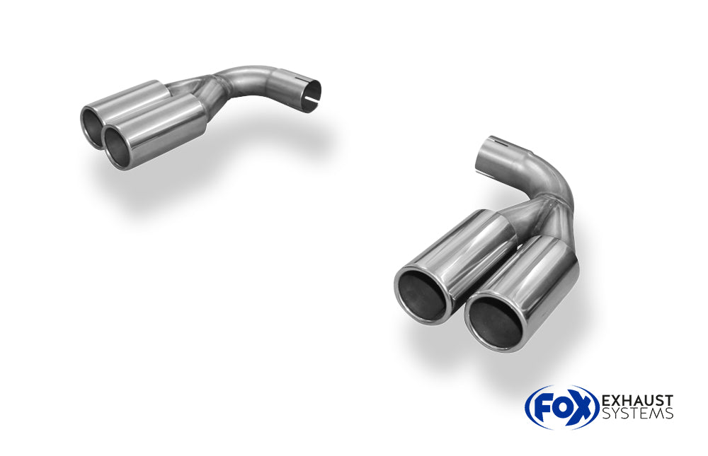 Fox passend fürVolvo XC60 Endrohre rechts/links passend auf den originalen Endschalldämpfer - 2x76 Typ 13 rechts/links