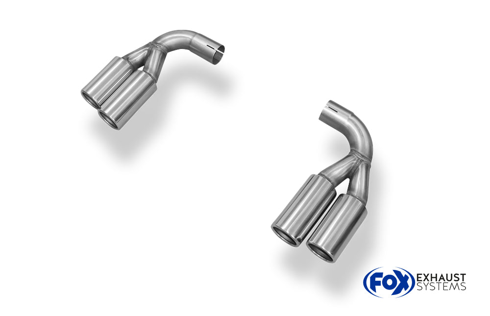 Fox passend für Volvo XC60 Endrohre rechts/links passend auf den originalen Endschalldämpfer - 2x76 Typ 13 rechts/links