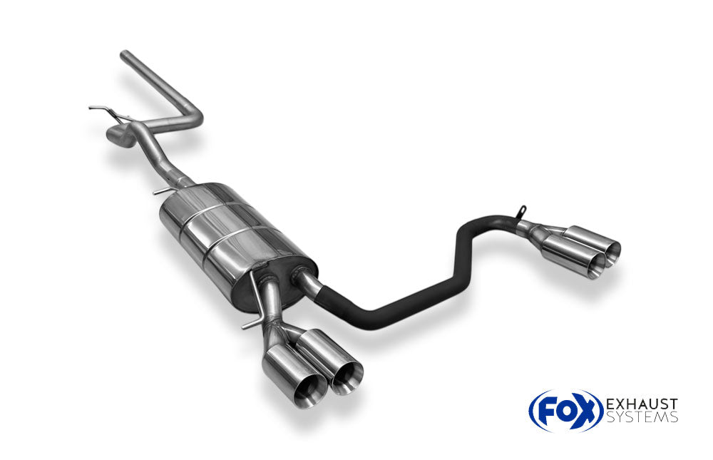 Fox passend fürVW Passat 3B/ 3BG Halbanlage ab Kat Ausgang rechts/links mit Vorschalldämpferersatzrohr - 2x80 Typ 24 rechts/links