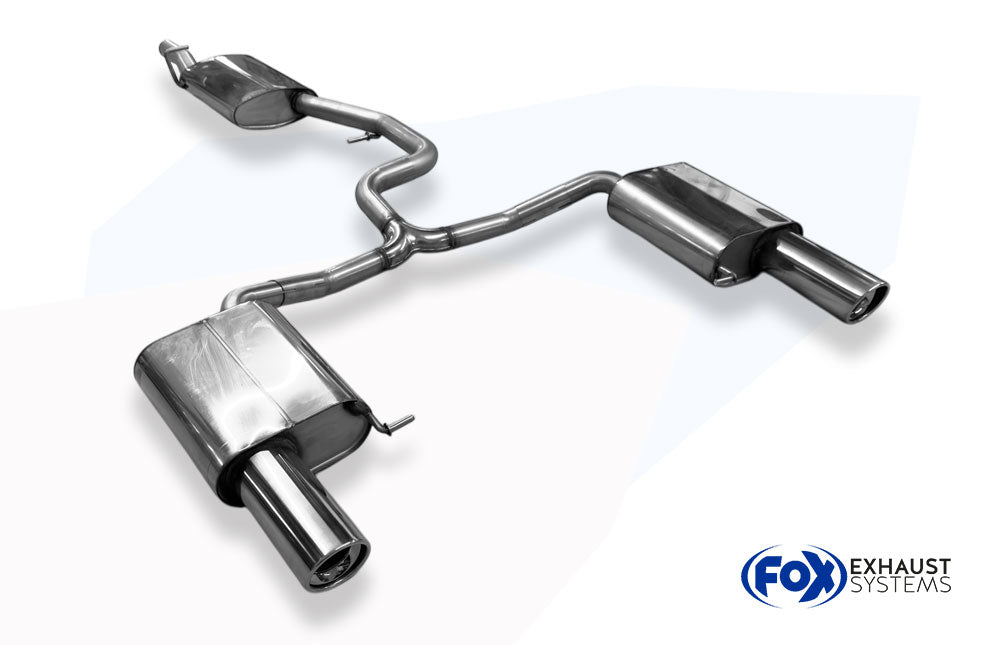 Fox passend für VW Passat 3C 4-Motion Halbanlage ab Kat bestehend aus Endschalldämpfer rechts/links und Vorschalldämpfer - Endrohre 1x100 Typ 17 rechts/links