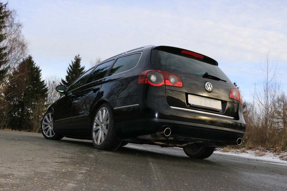 Fox passend fürVW Passat 3C 4-Motion Endschalldämpfer rechts/links und Mittelschalldämpferersatzrohr - 1x100 Typ 16 rechts/links