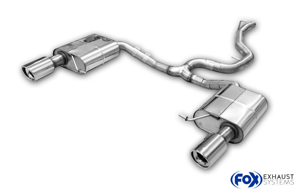 Fox passend fürVW Passat 3C 4-Motion Endschalldämpfer rechts/links und Mittelschalldämpferersatzrohr - 1x100 Typ 17 rechts/links