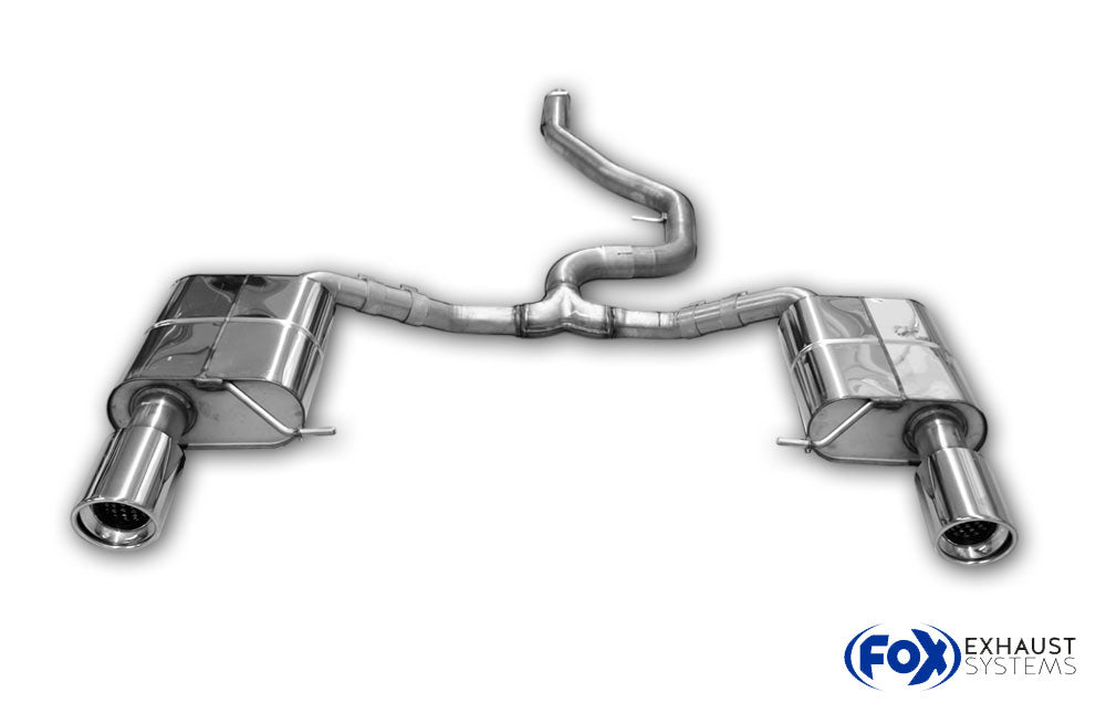 Fox passend für VW Passat 3C 4-Motion Endschalldämpfer rechts/links und Mittelschalldämpferersatzrohr - 1x100 Typ 17 rechts/links