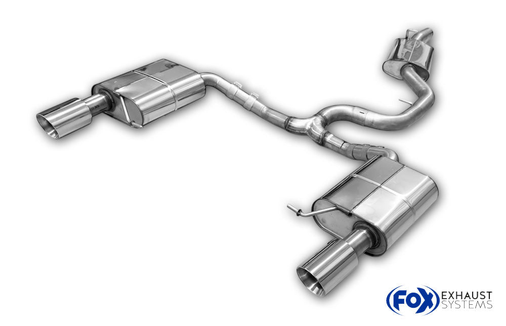 Fox passend fürVW Passat 3C 4-Motion Endschalldämpfer rechts/links und Mittelschalldämpfer - 1x100 Typ 25 rechts/links