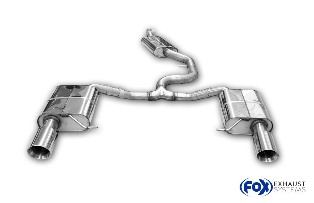 Fox passend für VW Passat 3C 4-Motion Endschalldämpfer rechts/links und Mittelschalldämpfer - 1x100 Typ 25 rechts/links