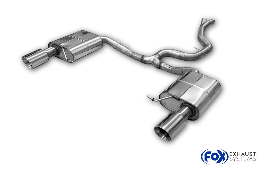 Fox passend fürVW Passat 3C 4-Motion Endschalldämpfer rechts/links und Mittelschalldämpferersatzrohr - 1x100 Typ 25 rechts/links