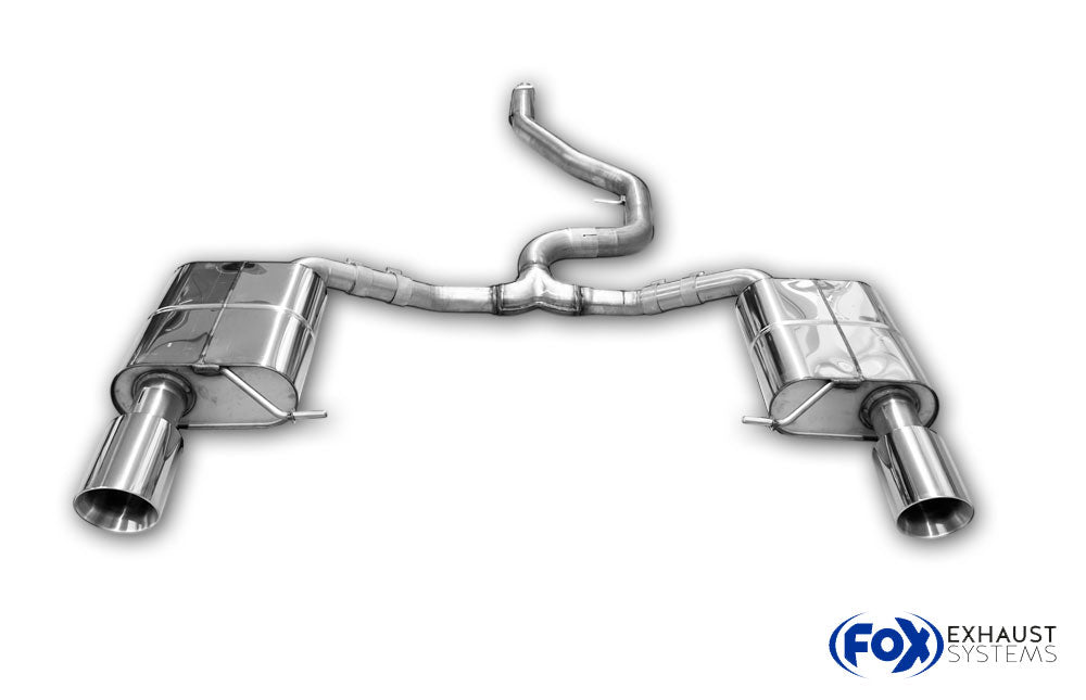 Fox passend für VW Passat 3C 4-Motion Endschalldämpfer rechts/links und Mittelschalldämpferersatzrohr - 1x100 Typ 25 rechts/links