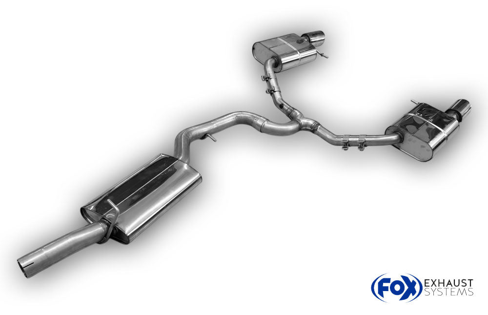 Fox passend fürVW Passat 3C 4-Motion Endschalldämpfer rechts/links und Mittelschalldämpfer - 1x100 Typ 25 rechts/links