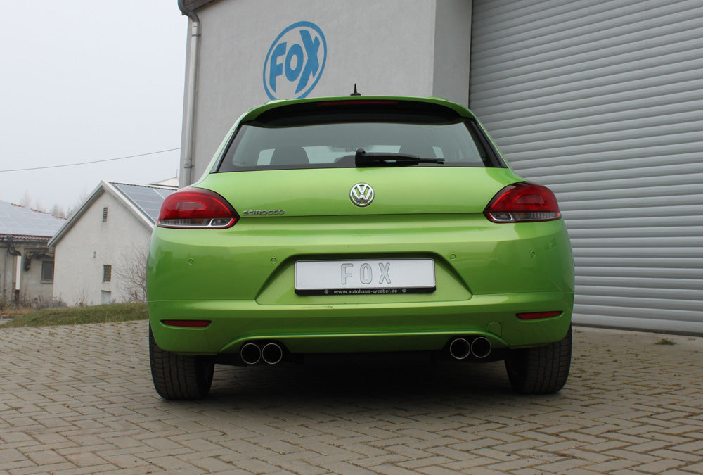 Fox passend fürVW Scirocco - 13 Endschalldämpfer Ausgang rechts/links - 2x80 Typ 25 rechts/links