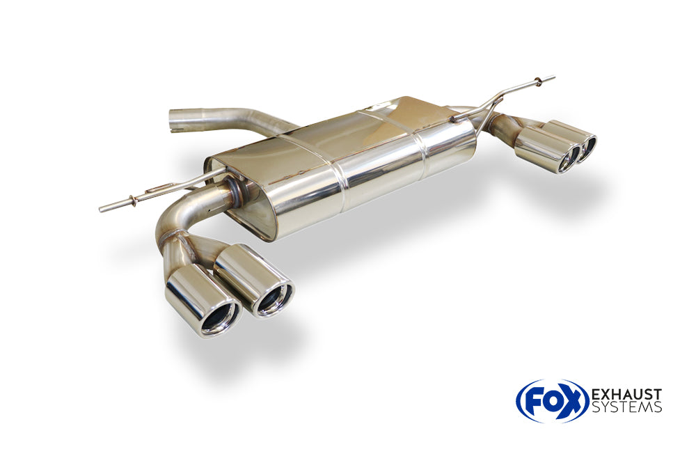 Fox passend fürVW Scirocco - 13 Endschalldämpfer Ausgang rechts/links Ø55mm - 2x76 Typ 17 rechts/links