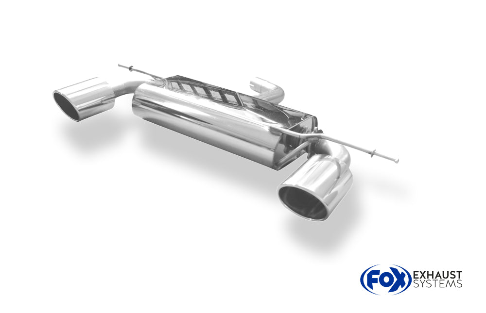 Fox passend für VW Scirocco - 13 Endschalldämpfer Ausgang rechts/links Ø55mm - 129x106 Typ 32 rechts/links