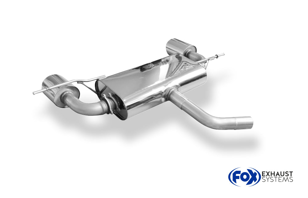 Fox passend fürVW Scirocco - 13 Endschalldämpfer Ausgang rechts/links Ø55mm - 129x106 Typ 32 rechts/links