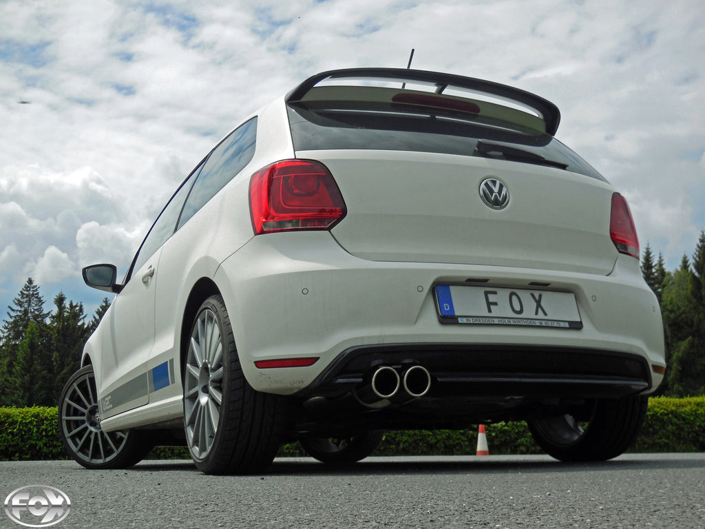 Fox passend fürVW Polo 6R - WRC Endschalldämpfer 63,5mm - 2x90 Typ 16