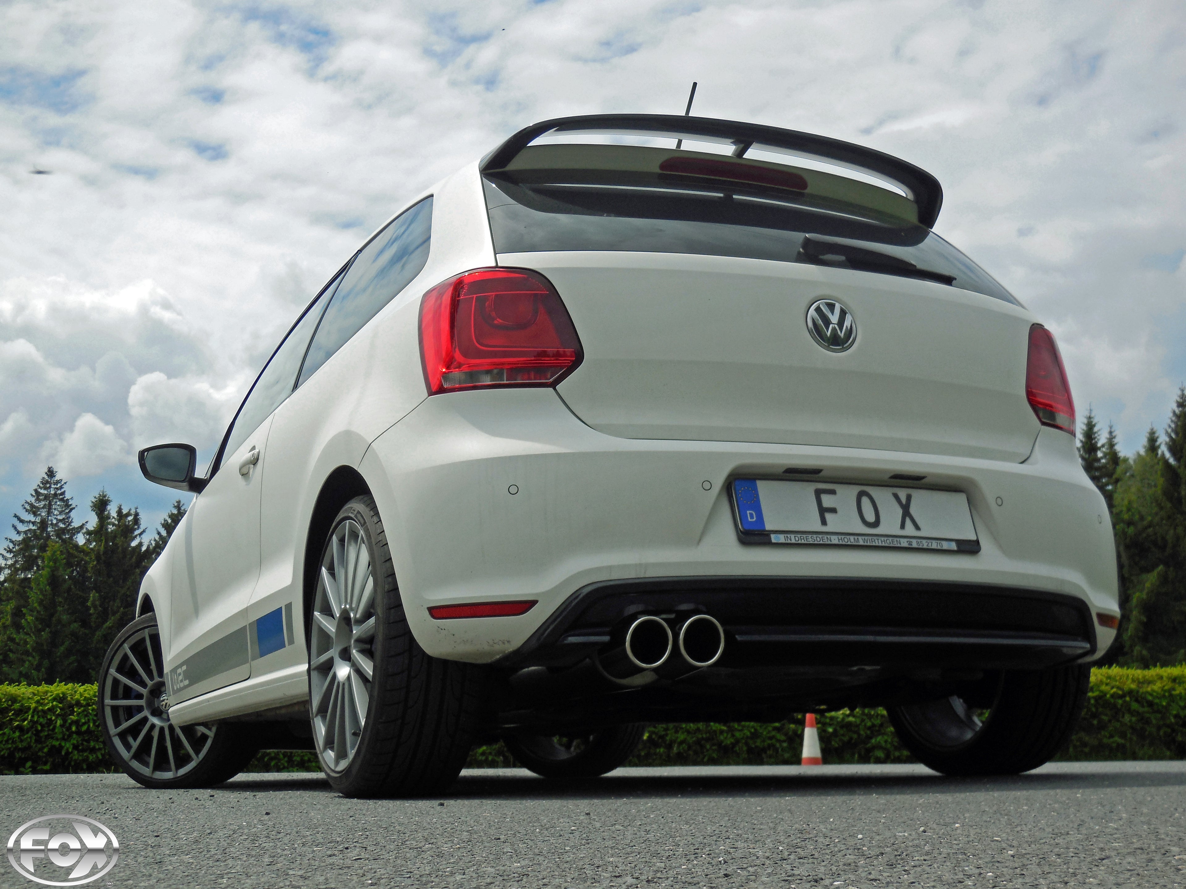 Fox passend fürVW Polo 6R - WRC Endschalldämpfer 63,5mm - 2x90 Typ 16