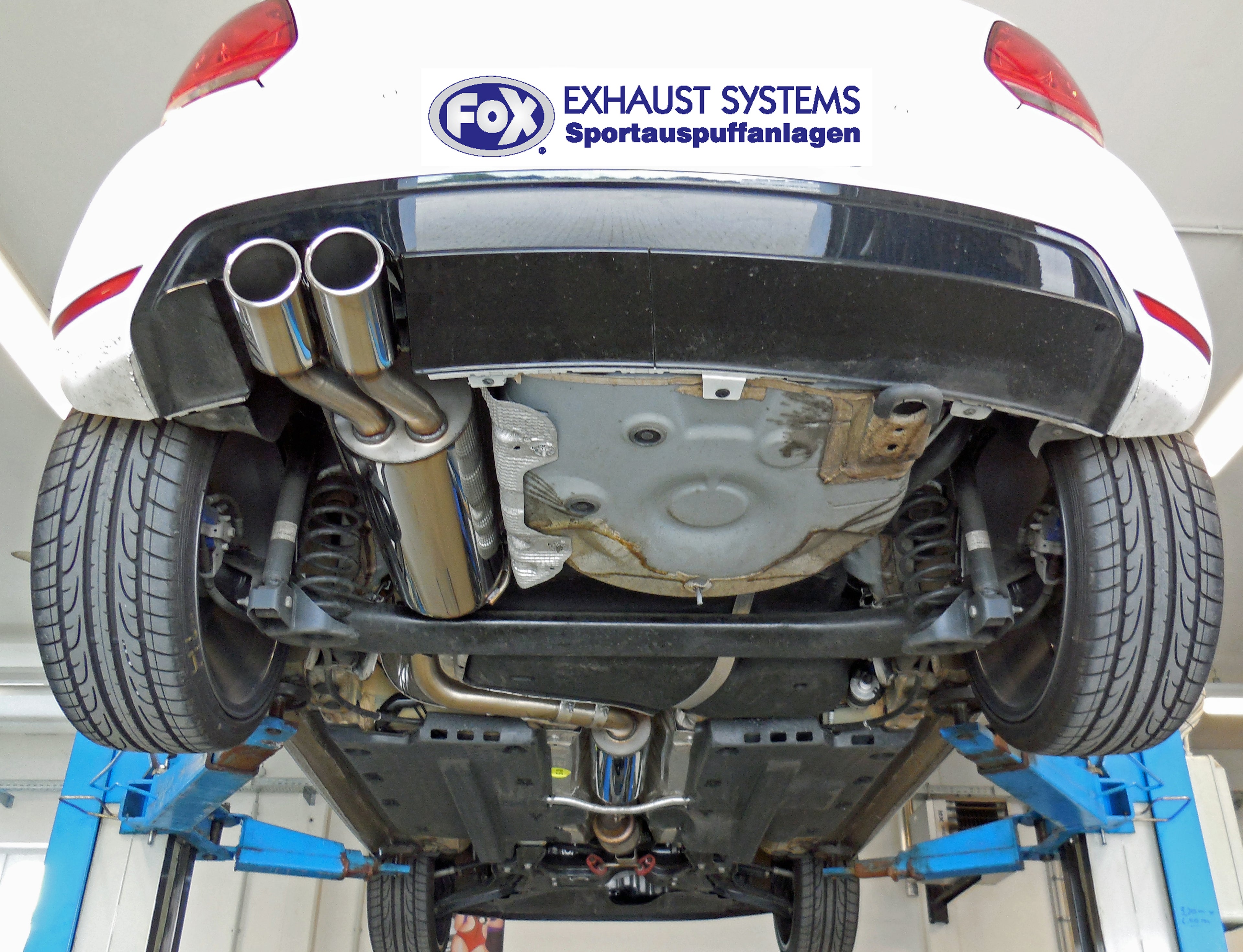 Fox passend fürVW Polo 6R - WRC Endschalldämpfer 63,5mm - 2x90 Typ 16