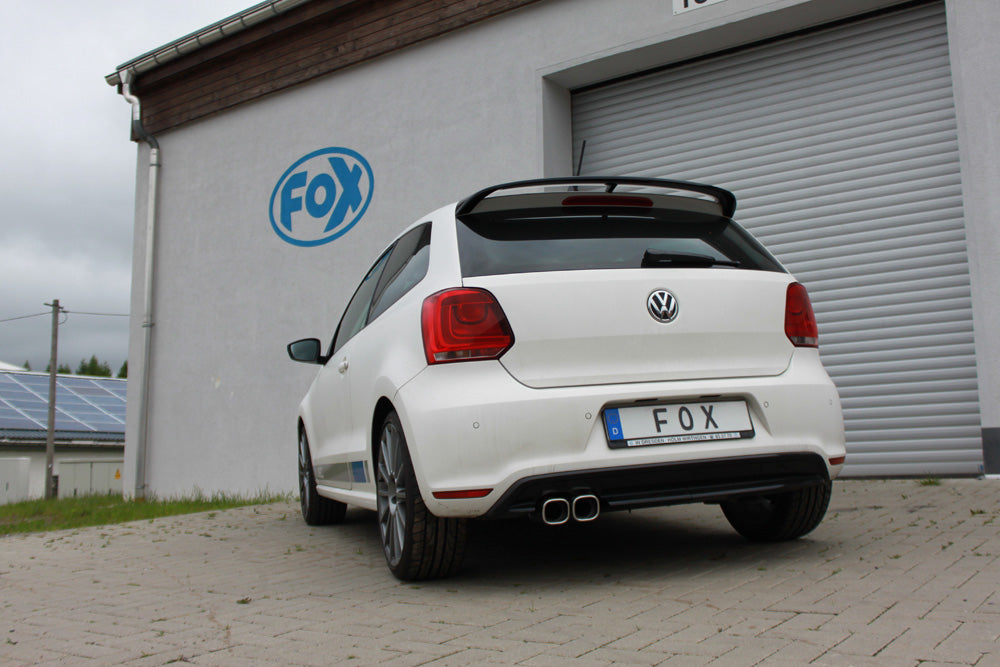 Fox passend für VW Polo 6R - WRC Endschalldämpfer 63,5mm - 2x88x79 Typ 70