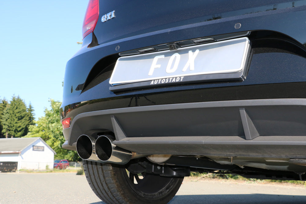 Fox passend fürVW Polo 6R - GT und GTI Endschalldämpfer 63,5mm - 2x90 Typ 14