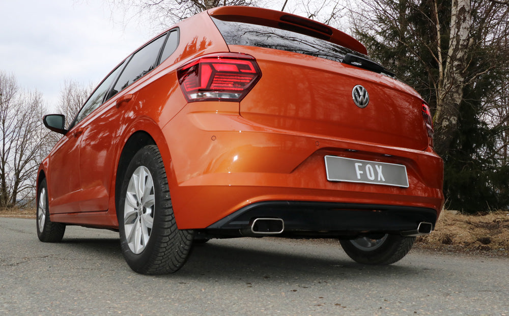 Fox passend für VW Polo AW1 Endschalldämpfer Ausgang rechts/links - 145x65 Typ 59 rechts/links