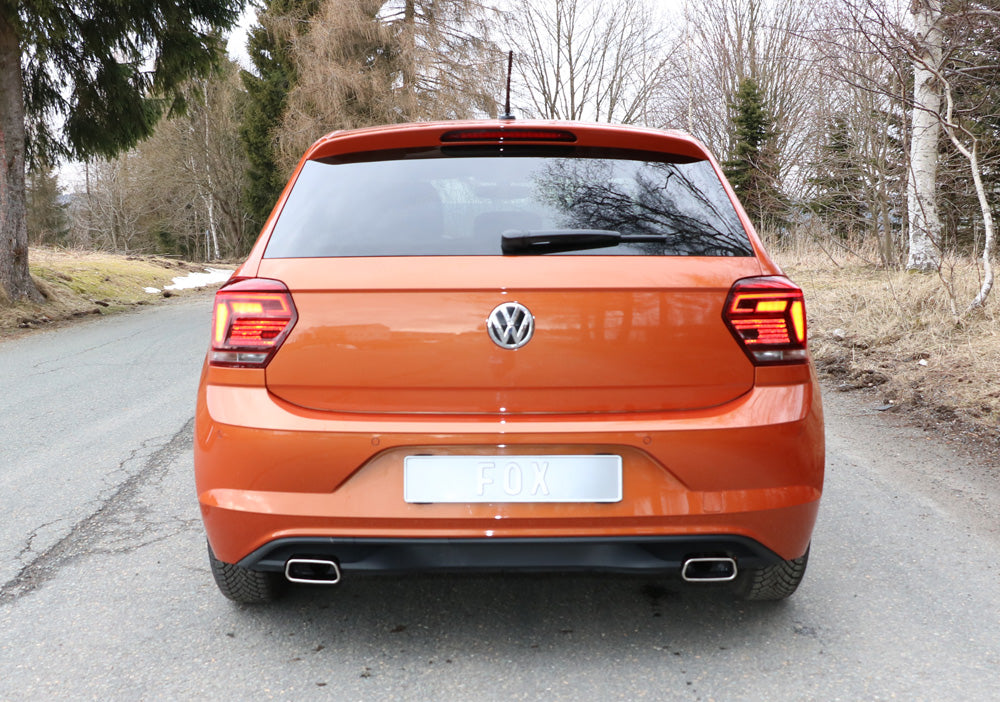 Fox passend fürVW Polo AW1 Endschalldämpfer Ausgang rechts/links - 145x65 Typ 59 rechts/links