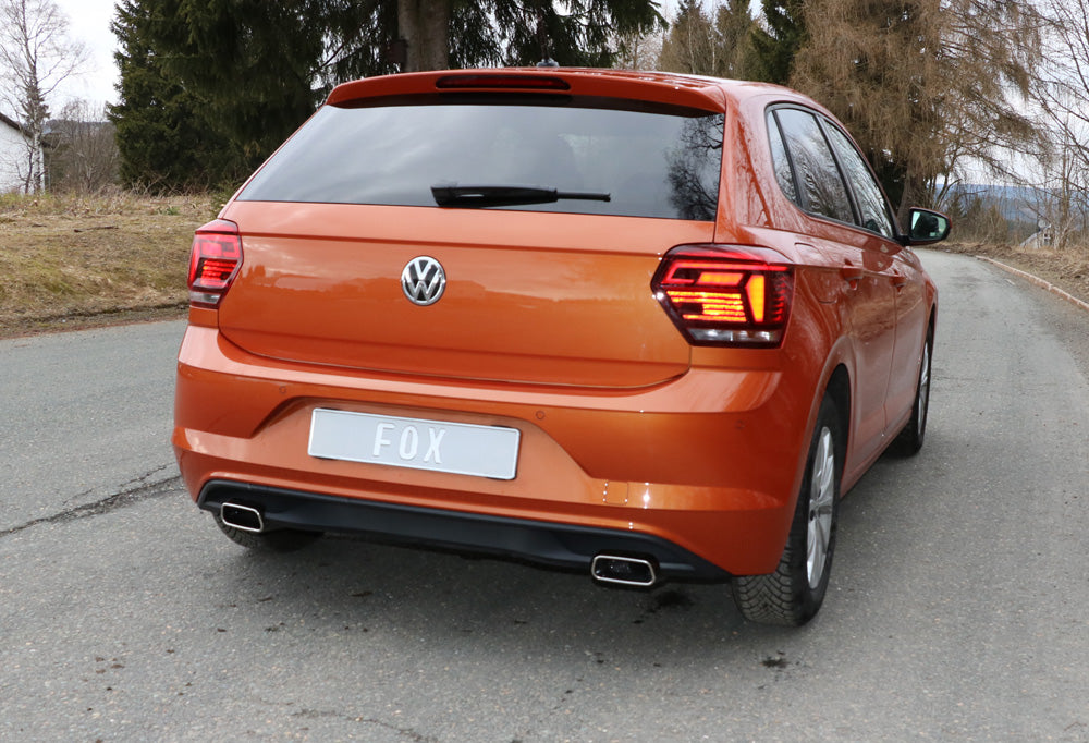 Fox passend fürVW Polo AW1 Endschalldämpfer Ausgang rechts/links - 145x65 Typ 59 rechts/links