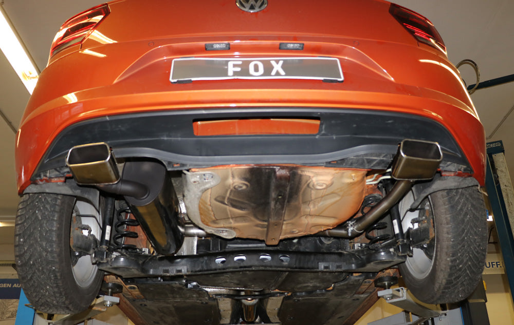 Fox passend fürVW Polo AW1 Endschalldämpfer Ausgang rechts/links - 145x65 Typ 59 rechts/links