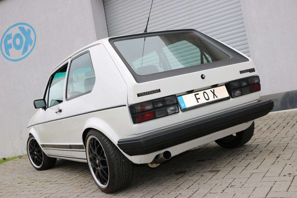 Fox passend fürVW Golf I GTI Endschalldämpfer Ø63,5mm - 1x63,5 Typ 10 nach links führend