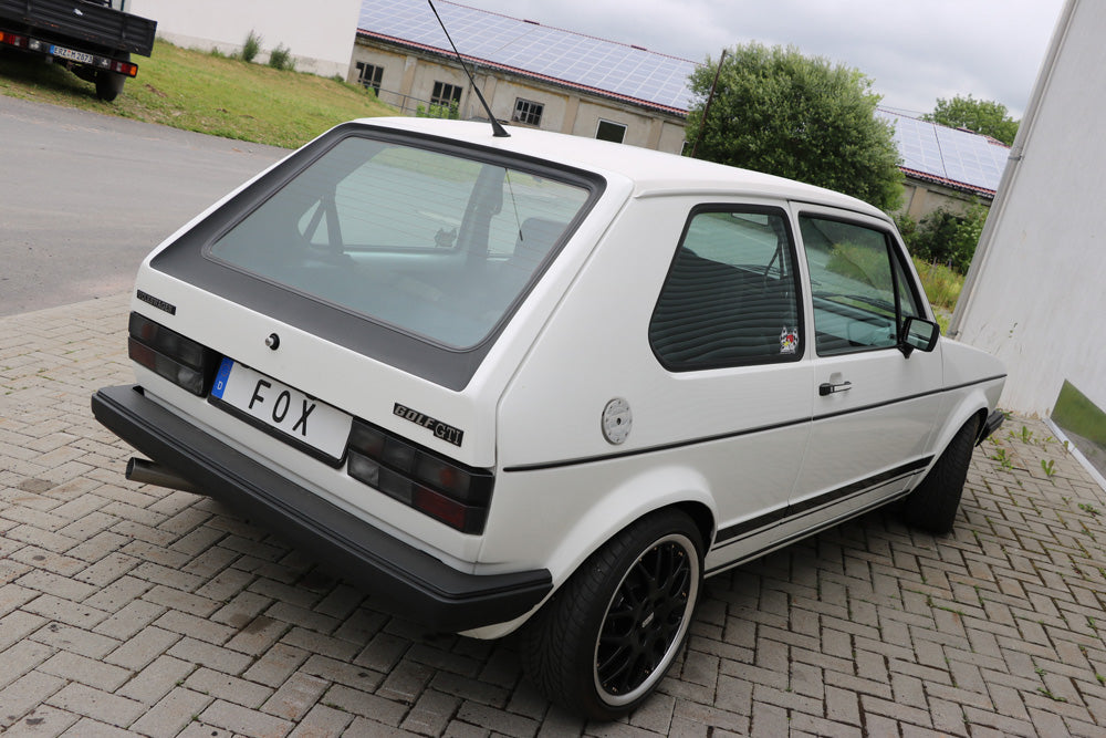 Fox passend fürVW Golf I GTI Endschalldämpfer Ø63,5mm - 1x63,5 Typ 10 nach links führend