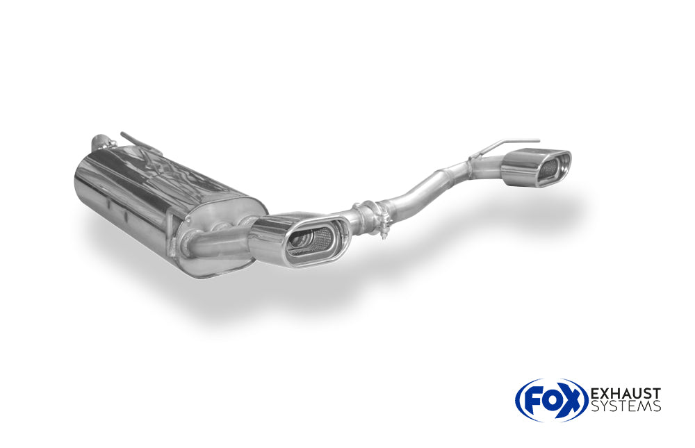 Fox passend für VW Golf III/ Golf III Cabrio Endschalldämpfer Ausgang rechts/links - 135x80 Typ 53 rechts/links