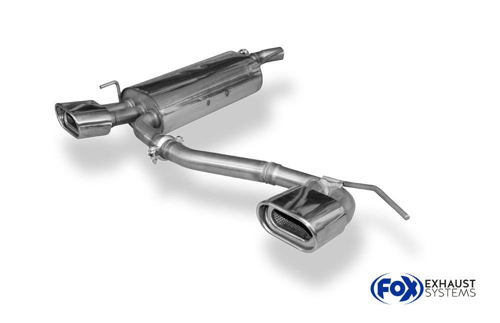 Fox passend fürVW Golf III/ Golf III Cabrio Endschalldämpfer Ausgang rechts/links - 135x80 Typ 53 rechts/links