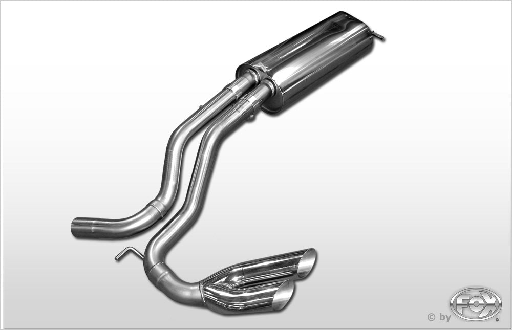 Fox passend fürVW Golf IV 3-türig Endschalldämpfer Side Pipe - 2x70 Typ 10 Ausgang auf Fahrerseite