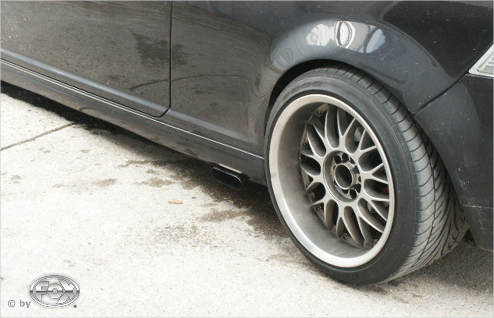 Fox passend fürVW Golf IV 3-türig Endschalldämpfer Side Pipe - 130x50 Typ 50 Ausgang auf Fahrerseite