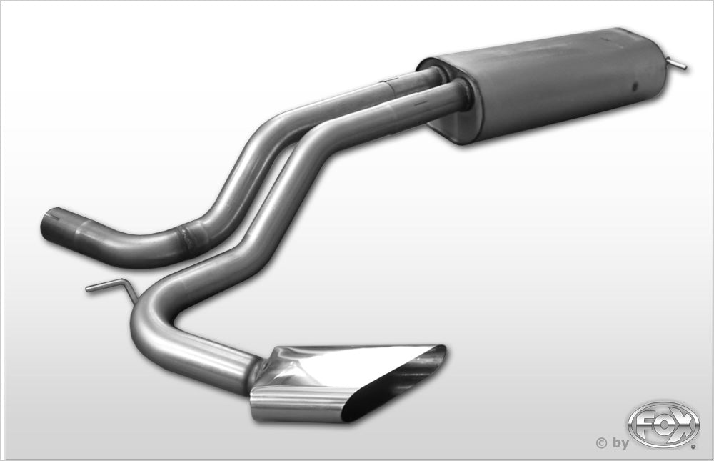 Fox passend fürVW Golf IV 3-türig Endschalldämpfer Side Pipe - 130x50 Typ 50 Ausgang auf Fahrerseite