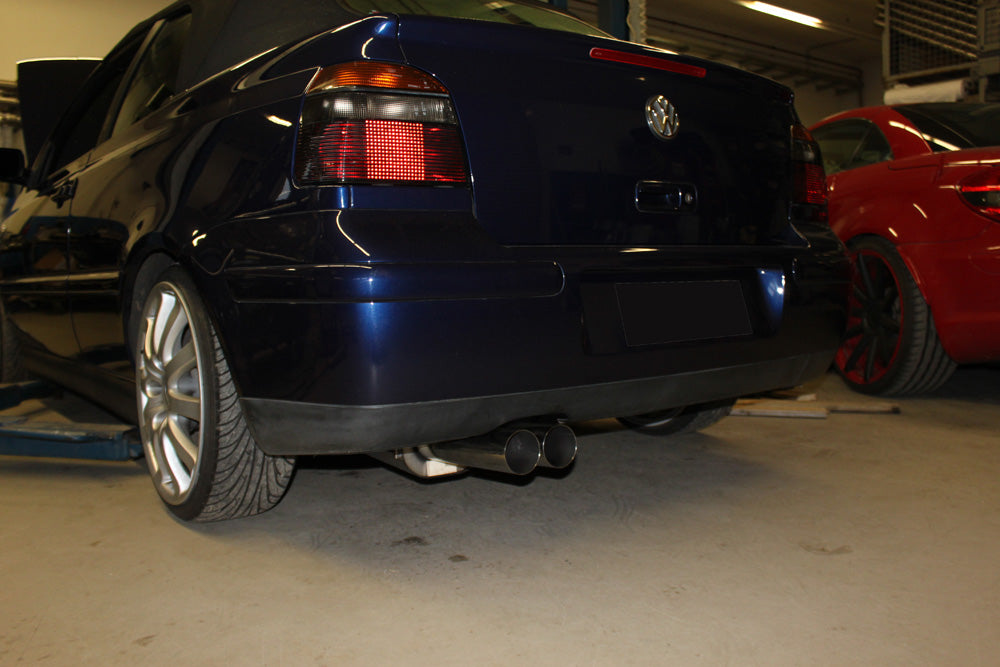 Fox passend fürVW Golf III/ IV Cabriolet Endschalldämpfer - 2x76 Typ 10
