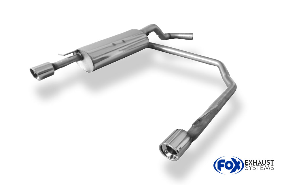 Fox passend fürVW Golf IV Endschalldämpfer Ausgang rechts/links Ø63,5mm - 1x90 Typ 17 rechts/links R32 Design