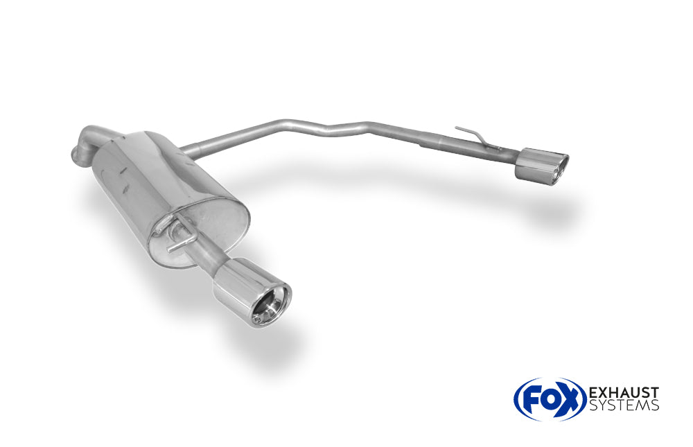 Fox passend für VW Golf IV Endschalldämpfer Ausgang rechts/links Ø63,5mm - 1x90 Typ 17 rechts/links R32 Design