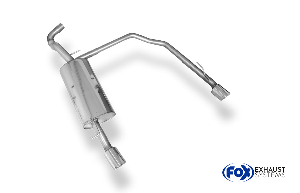 Fox passend fürVW Golf IV Endschalldämpfer Ausgang rechts/links Ø63,5mm - 1x90 Typ 17 rechts/links R32 Design