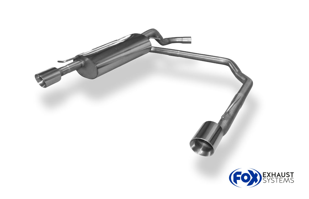 Fox passend fürVW  Golf IV Endschalldämpfer Ausgang rechts/links Ø63,5mm - 1x90 Typ 25 rechts/links R32 Design