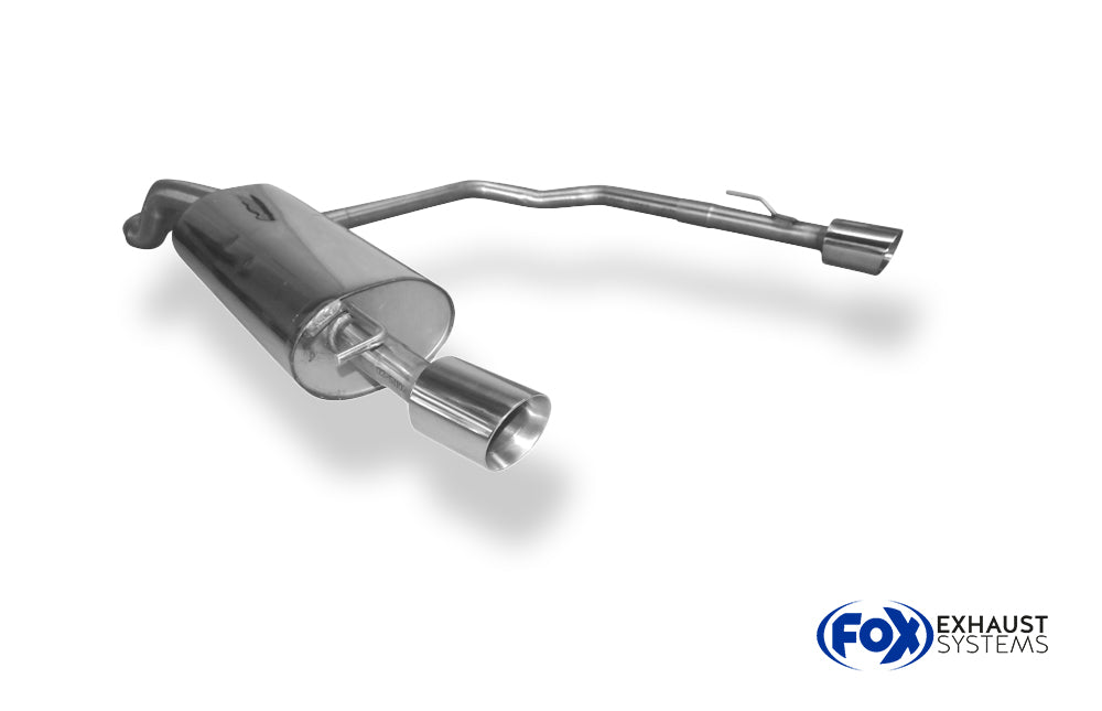 Fox passend fürVW  Golf IV Endschalldämpfer Ausgang rechts/links Ø63,5mm - 1x90 Typ 25 rechts/links R32 Design