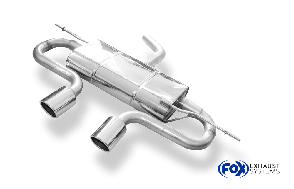 Fox passend fürVW Golf V Endschalldämpfer Ausgang mittig R32-Design - 2x90 Typ 16 mittig