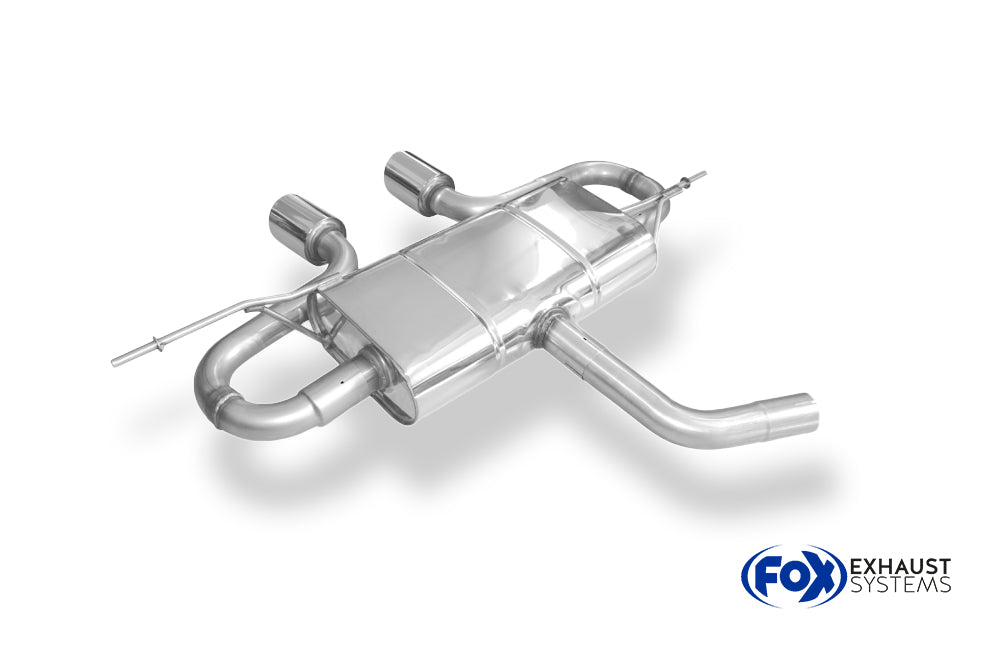 Fox passend fürVW Golf V Endschalldämpfer Ausgang mittig R32-Design - 2x90 Typ 16 mittig