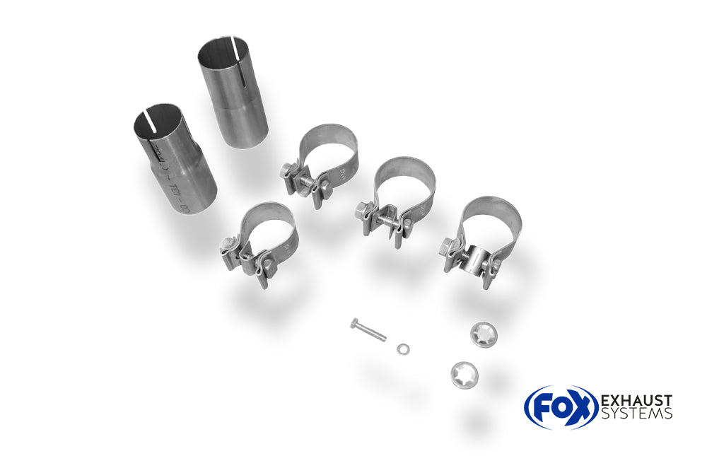 Fox passend fürVW Golf V Endschalldämpfer Ausgang mittig R32-Design - 2x90 Typ 16 mittig