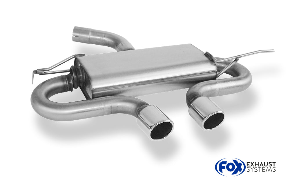 Fox passend fürVW Golf VI Endschalldämpfer Ausgang mittig R32-Design - 2x90 Typ 16 mittig