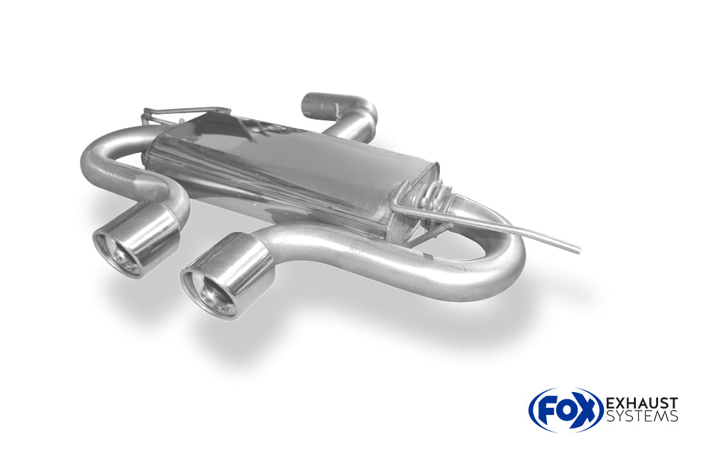 Fox passend für VW Golf VI Endschalldämpfer Ausgang mittig R32-Design - 2x100 Typ 16 mittig