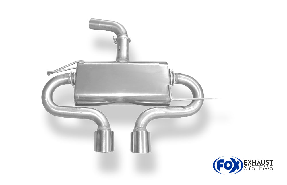 Fox passend fürVW Golf V TSI Endschalldämpfer Ausgang mittig R32-Design - 2x100 Typ 17 mittig