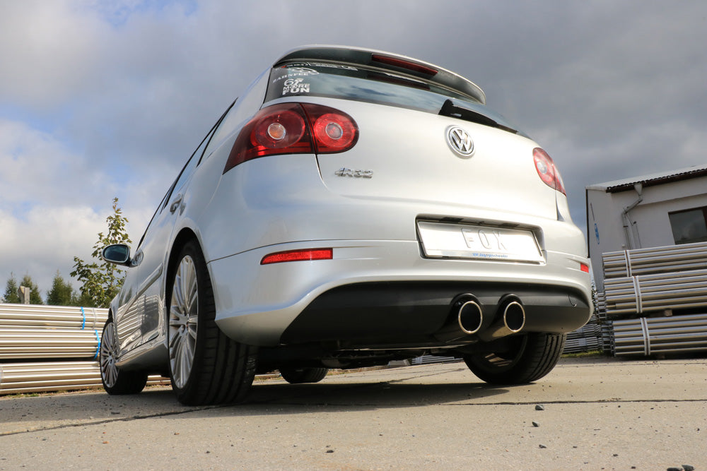 Fox passend fürVW Golf V R32 Endschalldämpfer Ausgang mittig - 2x100 Typ 16