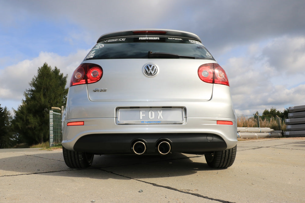 Fox passend für VW Golf V R32 Endschalldämpfer Ausgang mittig - 2x100 Typ 16